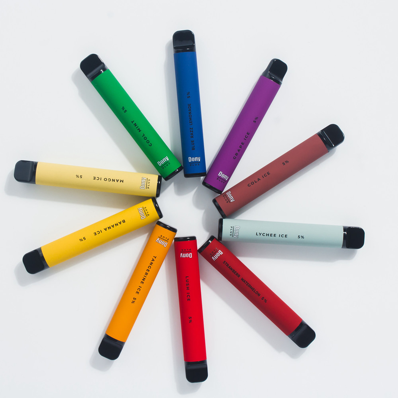 डोनी ईसीओ प्लस 800puffs 3.2ml डिस्पोजेबल कस्टम वाष्प सिगरेट 550mAh बैटरी 15 स्वाद