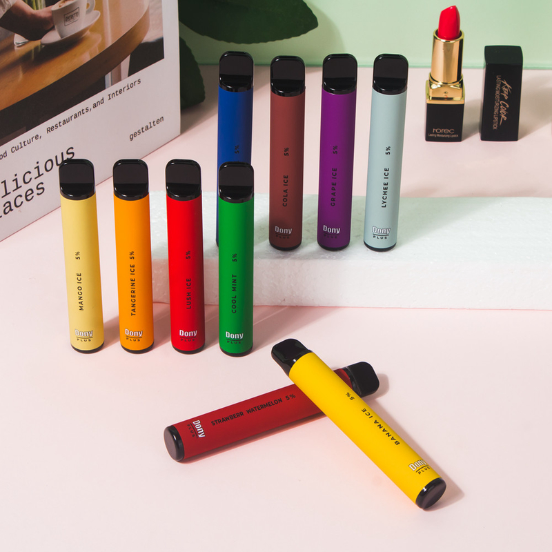 डोनी ईसीओ प्लस 800puffs 3.2ml डिस्पोजेबल कस्टम वाष्प सिगरेट 550mAh बैटरी 15 स्वाद