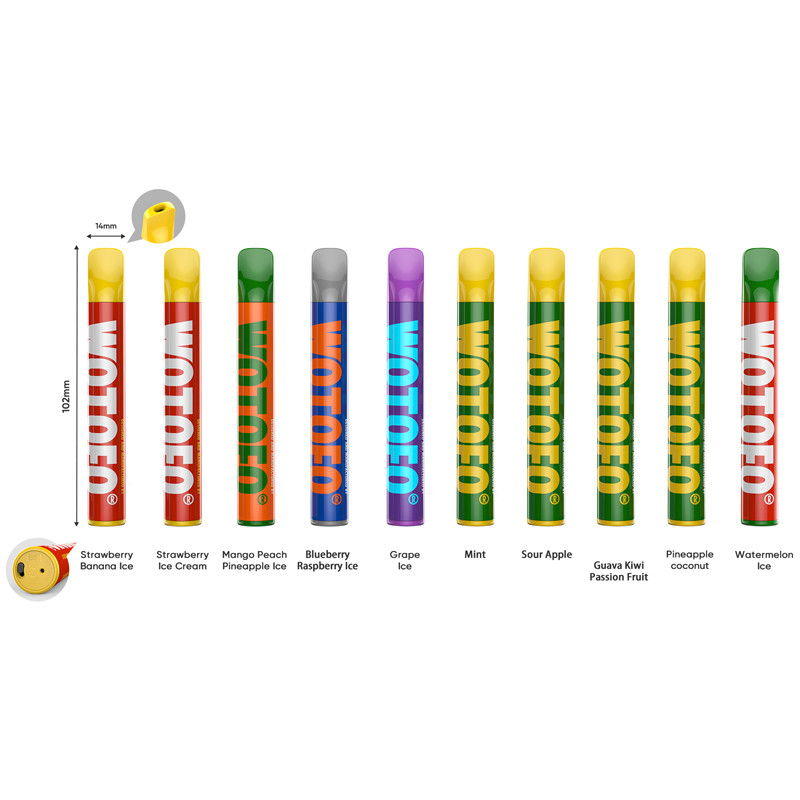डिस्पोजेबल पॉड वेप्स वोटोफो मिनी+ 800 पफ्स 2.8ml 500mah बैटरी इलेक्ट्रॉनिक वेपराइज़र पेन