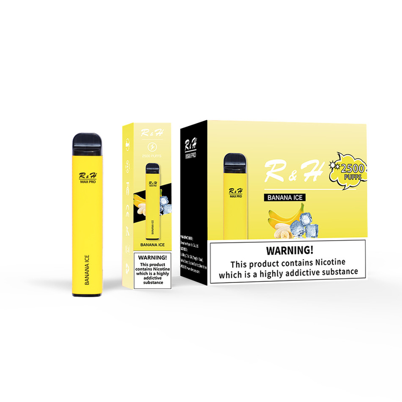 डिस्पोजेबल पॉड वेप्स मैक्स प्रो 8ml 950mah 2500 पफ्स 1.3ohm मेश कॉइल डिस्पोजेबल किट