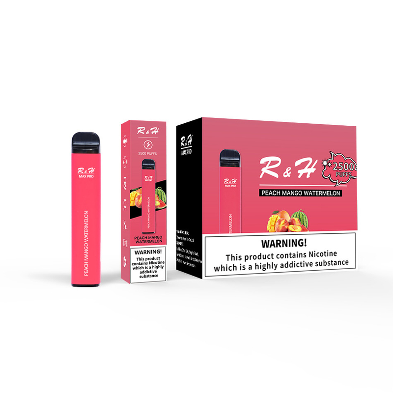 डिस्पोजेबल पॉड वेप्स मैक्स प्रो 8ml 950mah 2500 पफ्स 1.3ohm मेश कॉइल डिस्पोजेबल किट