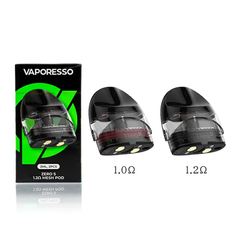 Vaporesso Zero S कार्ट्रिज 2ml 1.2ohm टॉप फिलिंग MTL वैपिंग खाली पॉड कार्ट्रिज