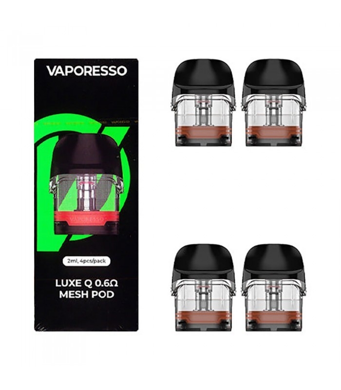 Vaporesso Luxe QS खाली पॉड कार्ट्रिज 2ml 0.6ohm 1.0ohm 4pcs Luxe QS Kit / Luxe Q Kit के लिए
