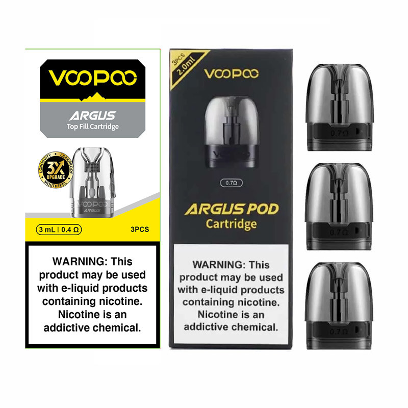 voopoo argus टॉप फिल कारतूस 3ml 0.4Ω/0.7Ω Argus Pod / Argus P1 / Argus Z / Argus G / Argus Pod SE के लिए